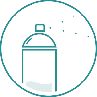 Grafik / Symbol einer leeren Spraydose